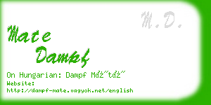 mate dampf business card